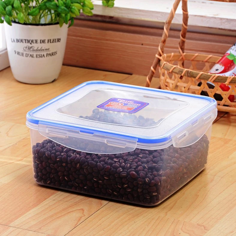 Square Nested Set 4 Space-Saving Clip Lock Plastic Food Container