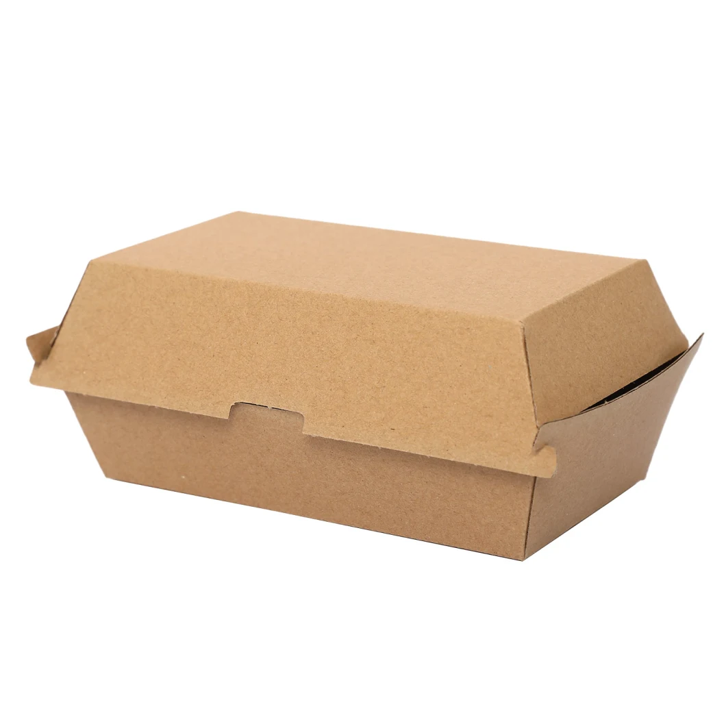 Corrugated Packaging Box E Corrugated Hamburger Lunch Box Take out Lunch Box Disposable Environmental Protection Degradable Packaging Box