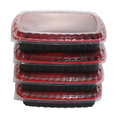 Rectangular Meal Prep Bento Boxes Envase de comida de plástico profundo