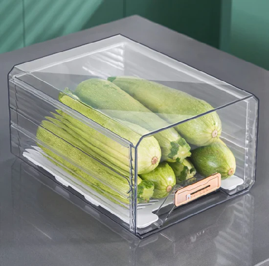 Refrigerador de cocina 15 tazas Soporte de almacenamiento ambiental de plástico Bandeja organizadora de huevos